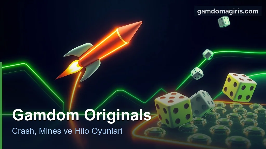 Gamdom Originals: Provably Fair Oyunlar Rehberi 3 Gamdom Originals Crash Mines ve Hilo oyunlari konsepti
