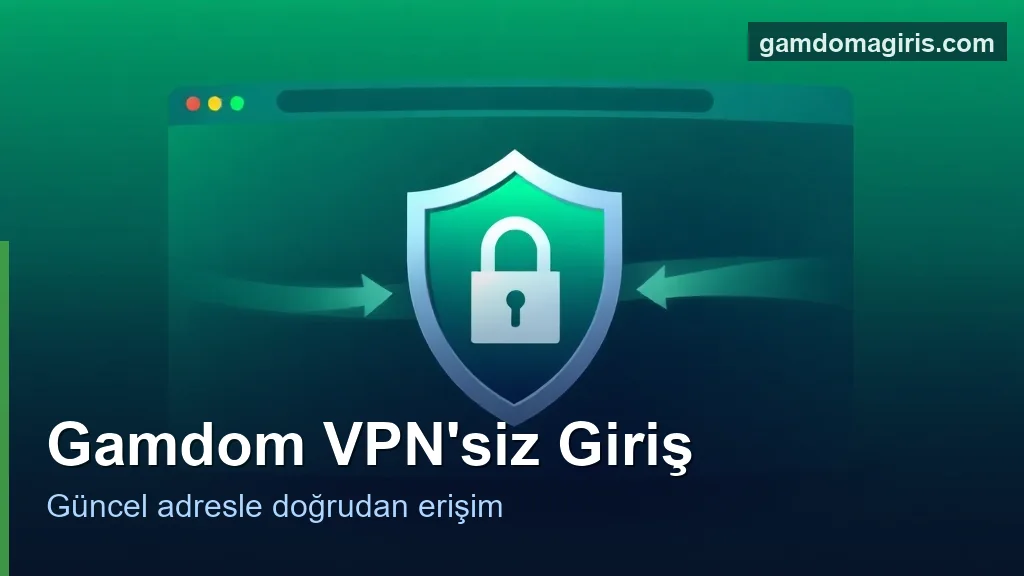 Gamdom VPN olmadan doğrudan güvenli giriş konsepti